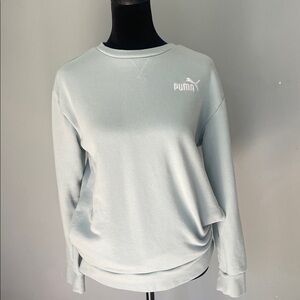 Puma Soft blue Crewneck Sweatshirt with pockets